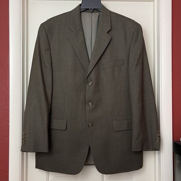 Vintage Lauren Ralph Lauren Blazer Mens Size 43R Brown Wool Single 3 Button 1996 - Picture 4 of 16